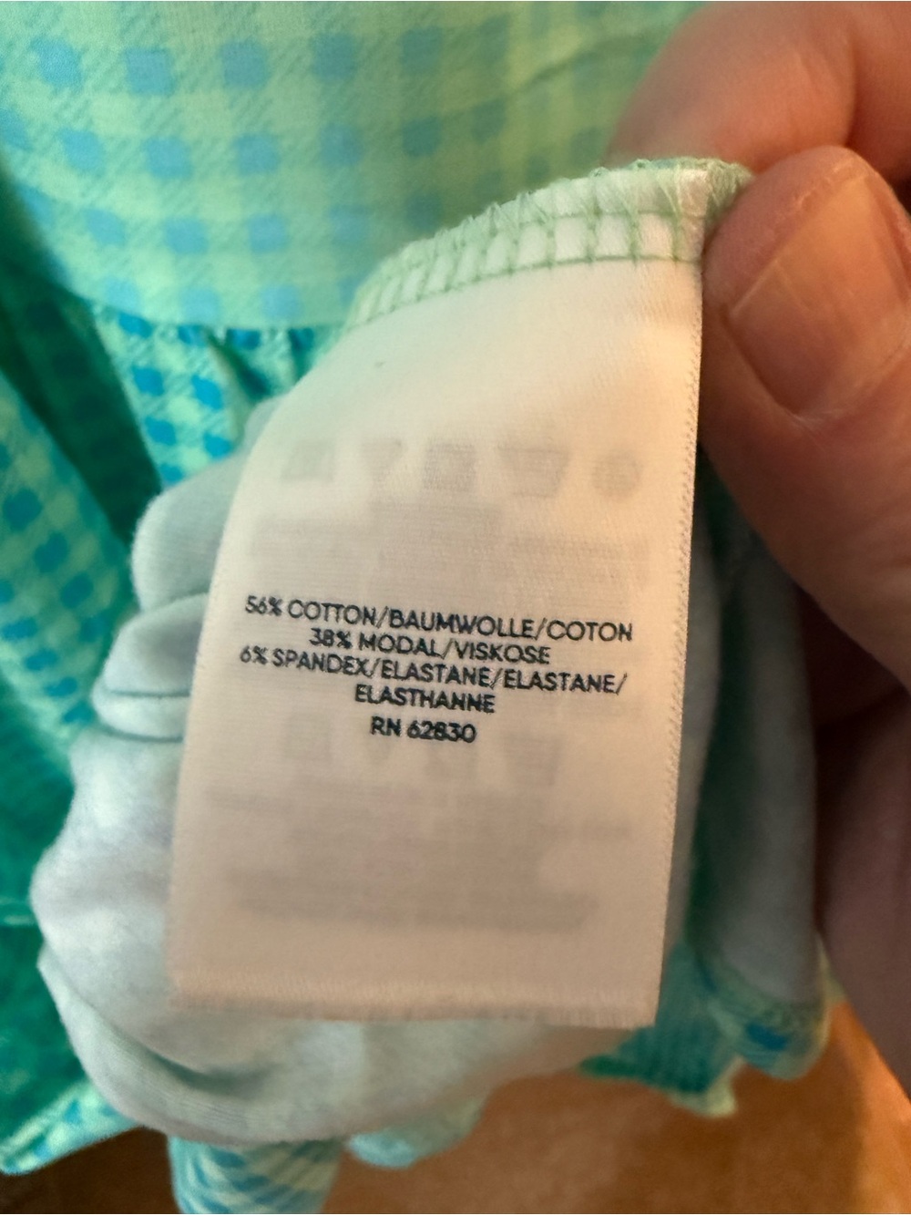 Lands’ End Sleeveless Tiered Maxi Dress Blue Green Check Medium 10-12 FLAW READ - Picture 8 of 14